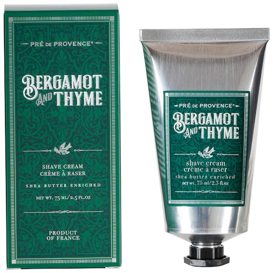 European Soaps Bergamot &#x26; Thyme Men&#x27;s Shave Cream with Shea, 75mL